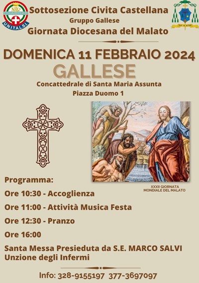 XXXII Giornata Mondiale del Malato. Giornata Diocesana a Gallese